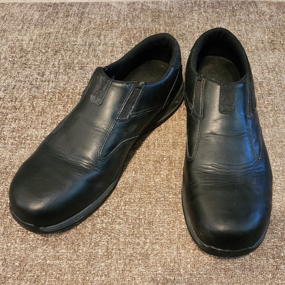 Red Wings ComfortPro 6705 Safety Toe Slip-On Black Leather Loafers Size 15D